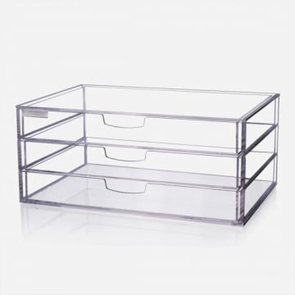 GAVETEIRO ACRILICO TRANSPARENTE  21X31X13CM, , large